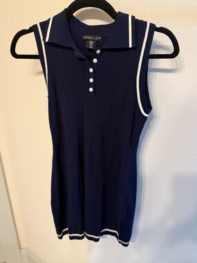 Sincerely Jules Navy Polo Mini Dress with White Trim